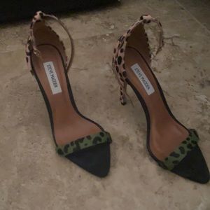 Pink/Green strap heels